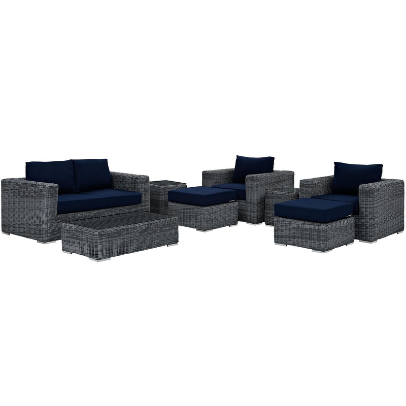 Summon 8 Piece Outdoor Patio Sunbrella� Sectional Set