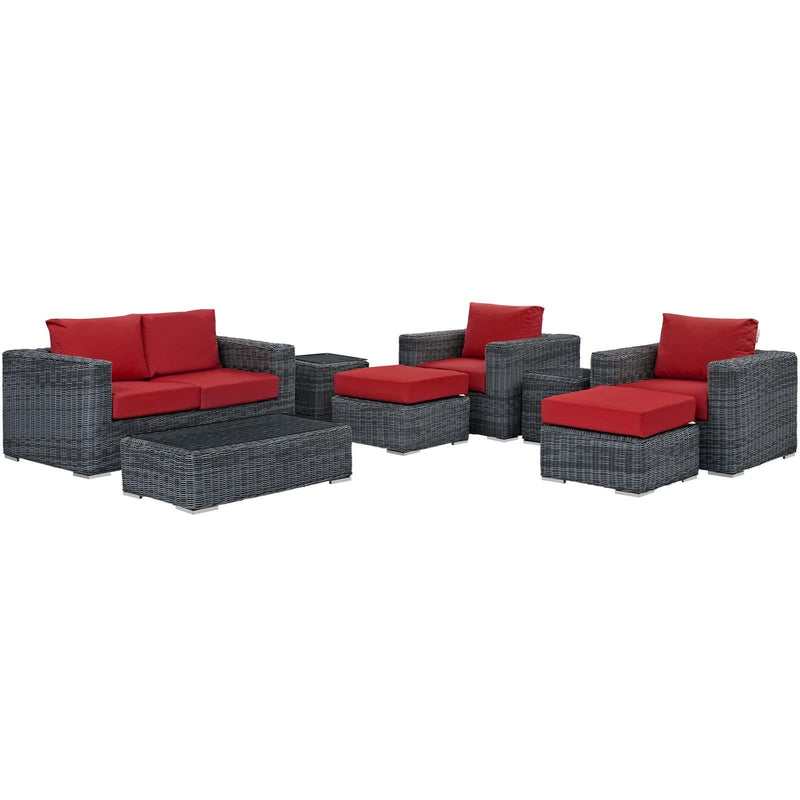 Summon 8 Piece Outdoor Patio Sunbrella� Sectional Set