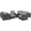 Summon 10 Piece Outdoor Patio Sunbrella� Sectional Set