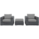 Summon 3 Piece Outdoor Patio Sunbrella� Sectional Set