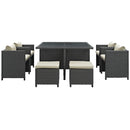 Sojourn 9 Piece Outdoor Patio Sunbrella� Dining Set