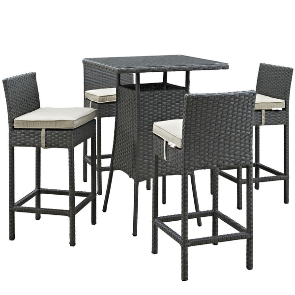 Sojourn 5 Piece Outdoor Patio Sunbrella� Pub Set