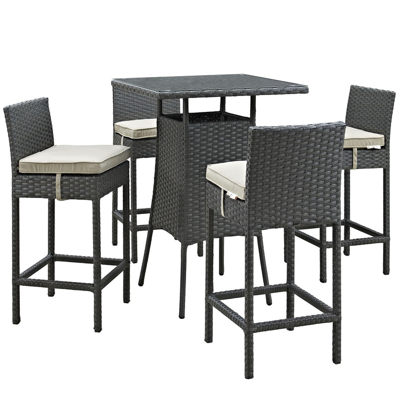 Sojourn 5 Piece Outdoor Patio Sunbrella� Pub Set