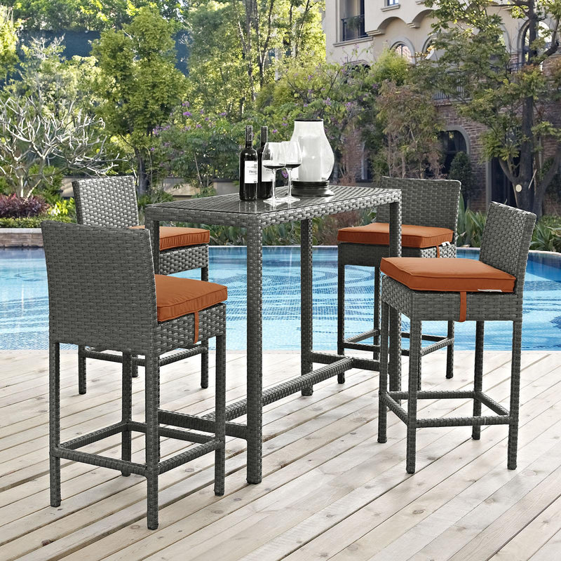 Sojourn 5 Piece Outdoor Patio Sunbrella� Pub Set