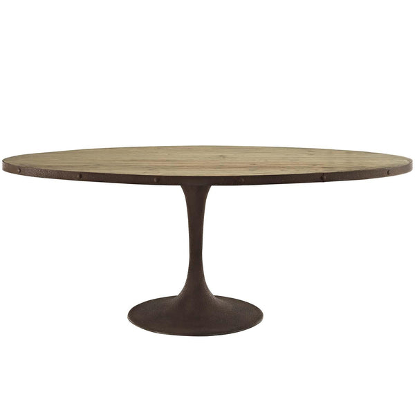 Drive 78" Oval Wood Top Dining Table image