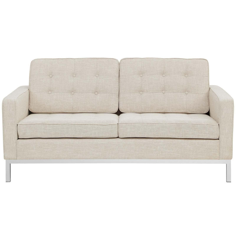 Loft Upholstered Fabric Loveseat