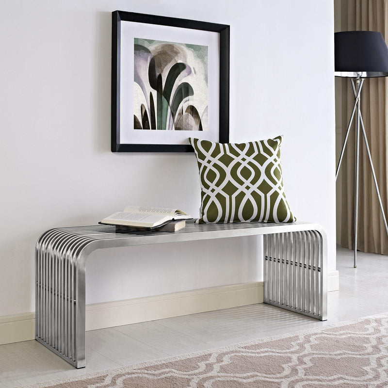 Pipe 47" Stainless Steel Bench