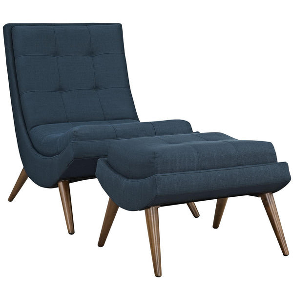 Ramp Upholstered Fabric Lounge Chair Set image