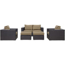 Convene 5 Piece Outdoor Patio Sofa Set