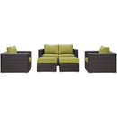 Convene 5 Piece Outdoor Patio Sofa Set