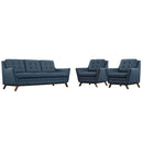 Beguile 3 Piece Upholstered Fabric Living Room Set