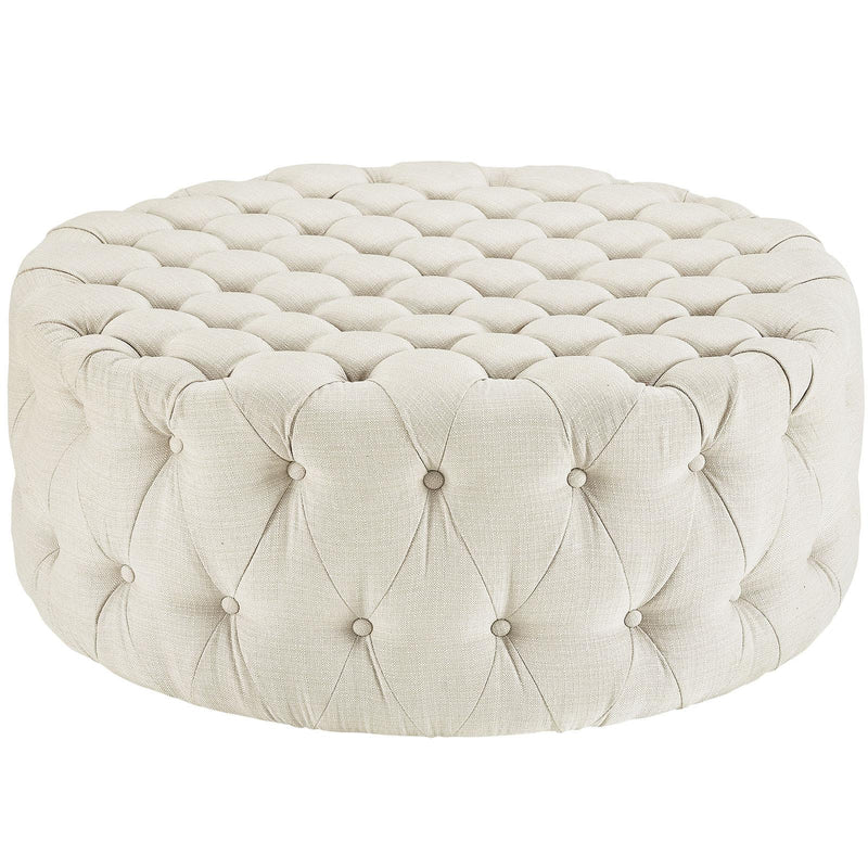 Amour Upholstered Fabric Ottoman