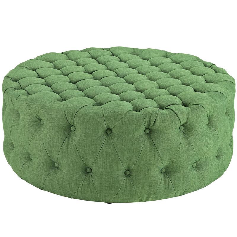 Amour Upholstered Fabric Ottoman