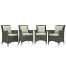 Sojourn 4 Piece Outdoor Patio Sunbrella� Dining Set