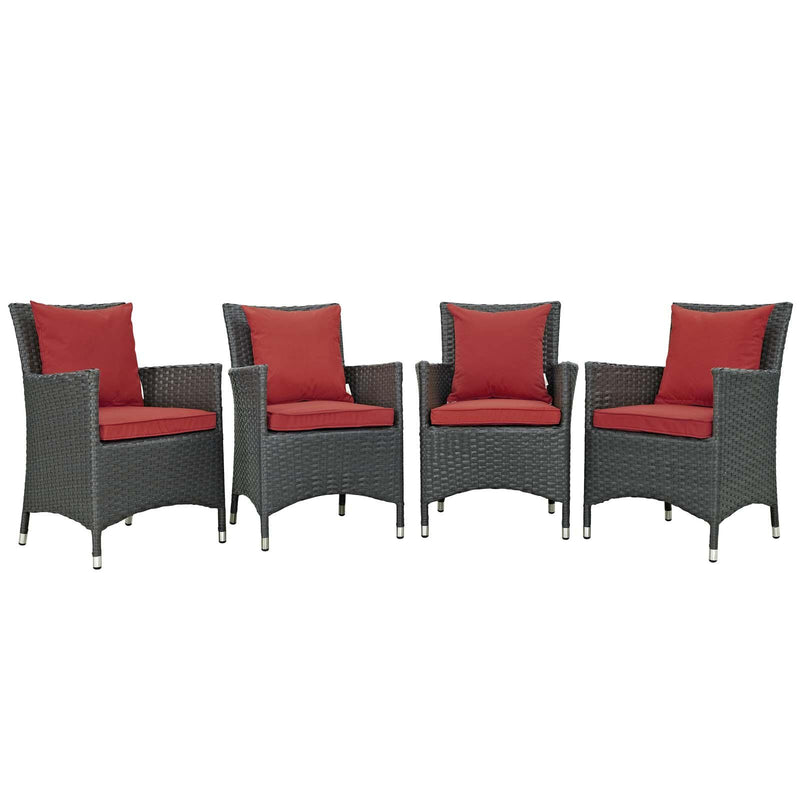 Sojourn 4 Piece Outdoor Patio Sunbrella� Dining Set