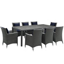 Sojourn 9 Piece Outdoor Patio Sunbrella� Dining Set