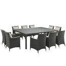 Sojourn 11 Piece Outdoor Patio Sunbrella� Dining Set