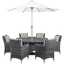 Summon 8 Piece Outdoor Patio Sunbrella� Dining Set