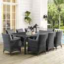 Summon 9 Piece Outdoor Patio Sunbrella� Dining Set