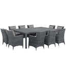 Summon 11 Piece Outdoor Patio Sunbrella� Dining Set