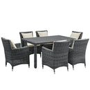Summon 7 Piece Outdoor Patio Sunbrella� Dining Set