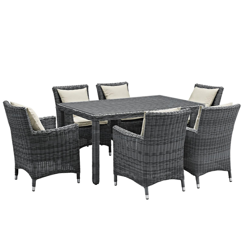 Summon 7 Piece Outdoor Patio Sunbrella� Dining Set image