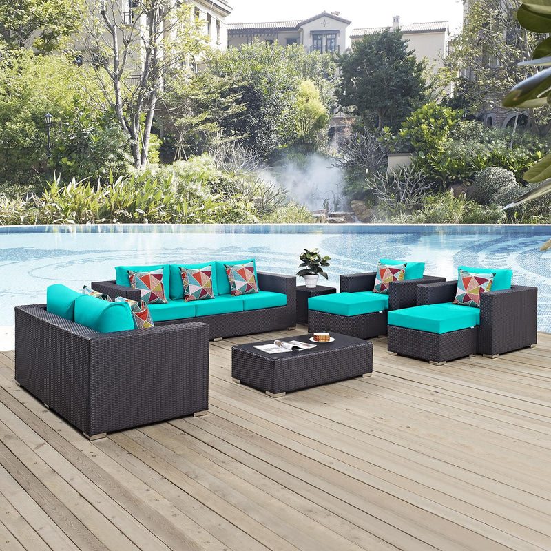 Convene 9 Piece Outdoor Patio Sofa Set