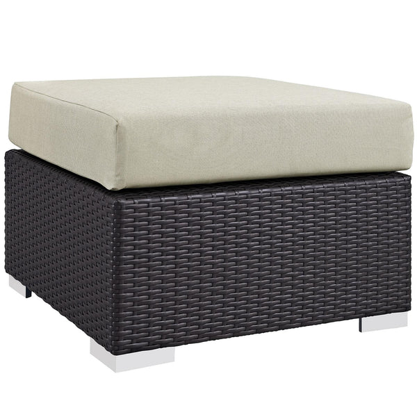 Convene Outdoor Patio Fabric Square Ottoman image