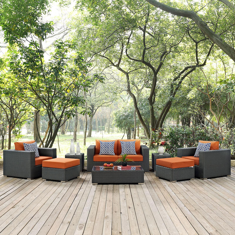 Sojourn 8 Piece Outdoor Patio Sunbrella� Sectional Set