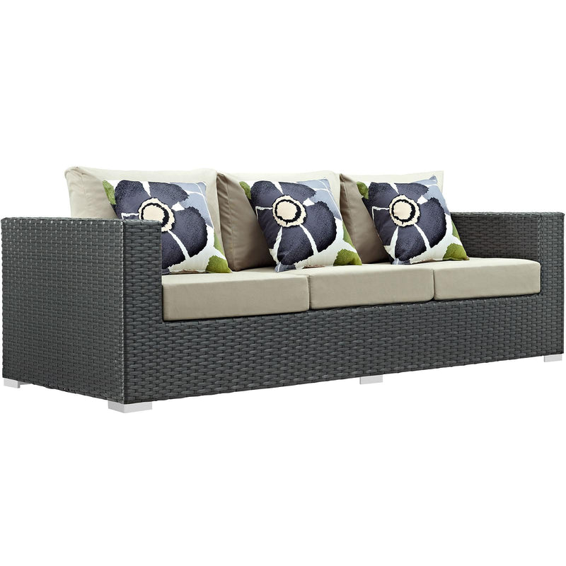 Sojourn 3 Piece Outdoor Patio Sunbrella� Sectional Set