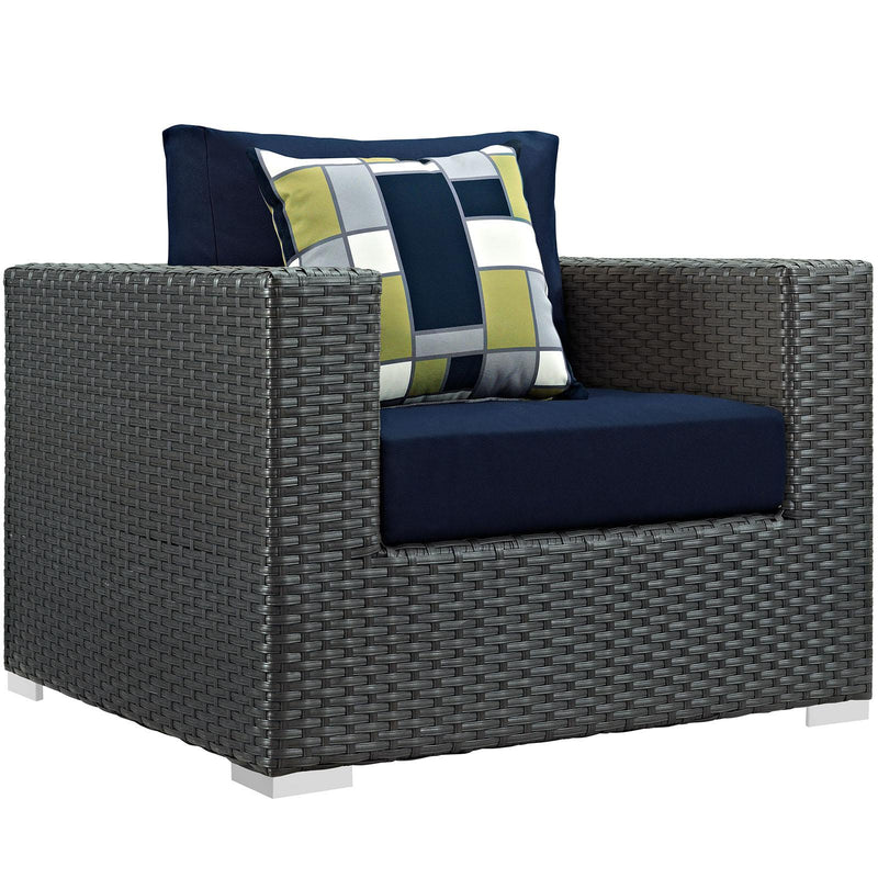 Sojourn 5 Piece Outdoor Patio Sunbrella� Sectional Set