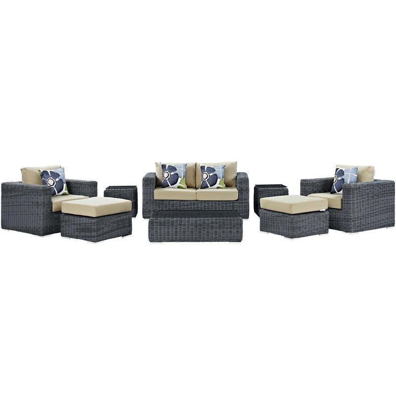 Summon 8 Piece Outdoor Patio Sunbrella� Sectional Set