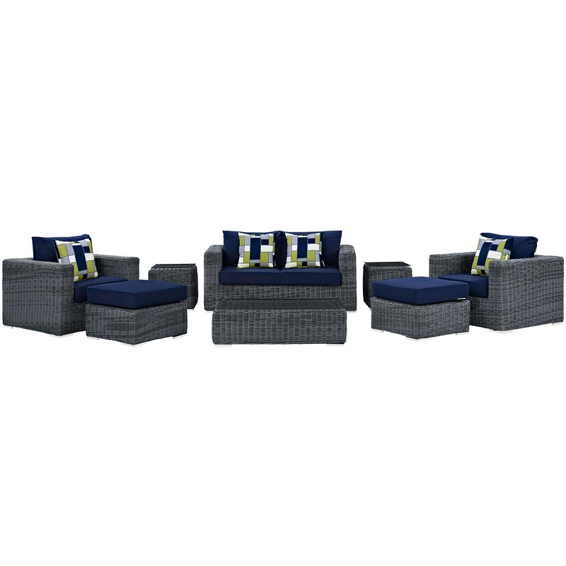 Summon 8 Piece Outdoor Patio Sunbrella� Sectional Set