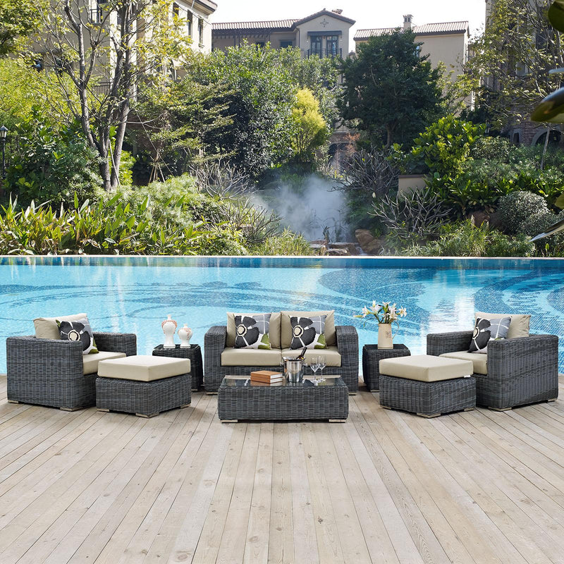 Summon 8 Piece Outdoor Patio Sunbrella� Sectional Set