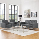 Loft Living Room Set Upholstered Fabric Set of 3