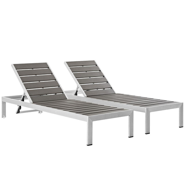 Shore Chaise Outdoor Patio Aluminum Set of 2 image