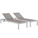 Shore Chaise Outdoor Patio Aluminum Set of 2