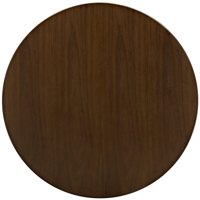 Lippa 36" Round Walnut Dining Table with Tripod Base