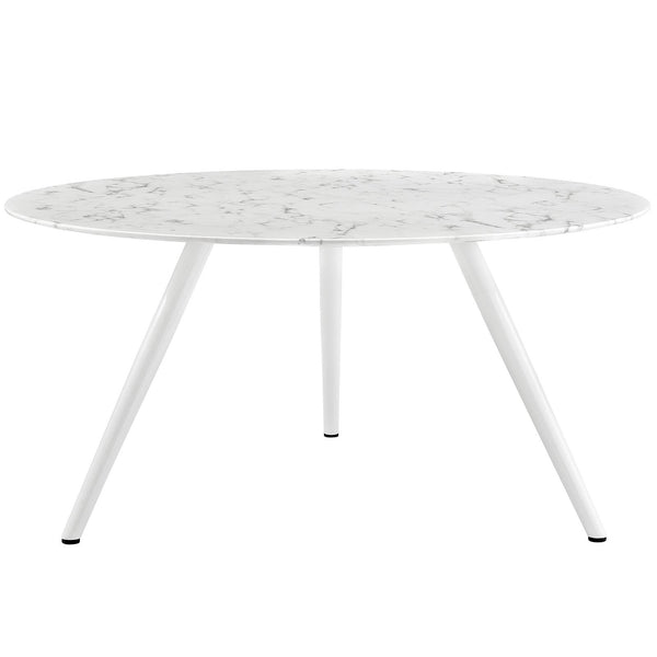 Lippa 60" Round Artificial Marble Dining Table with Tripod Base image