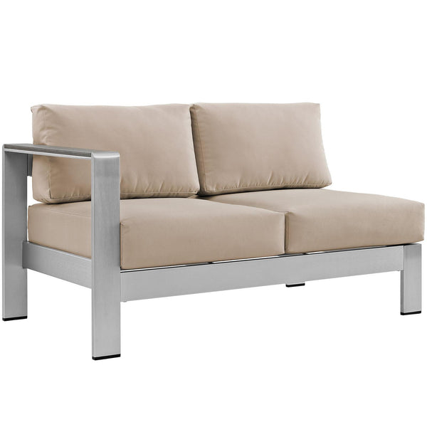 Shore Left-Arm Corner Sectional Outdoor Patio Aluminum Loveseat image