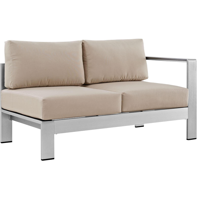 Shore Right-Arm Corner Sectional Outdoor Patio Aluminum Loveseat image