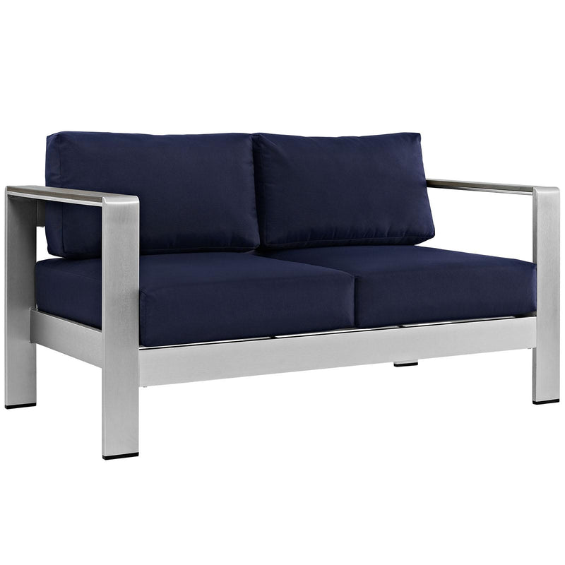 Shore Outdoor Patio Aluminum Loveseat