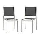 Shore Side Chair Outdoor Patio Aluminum Set of 2