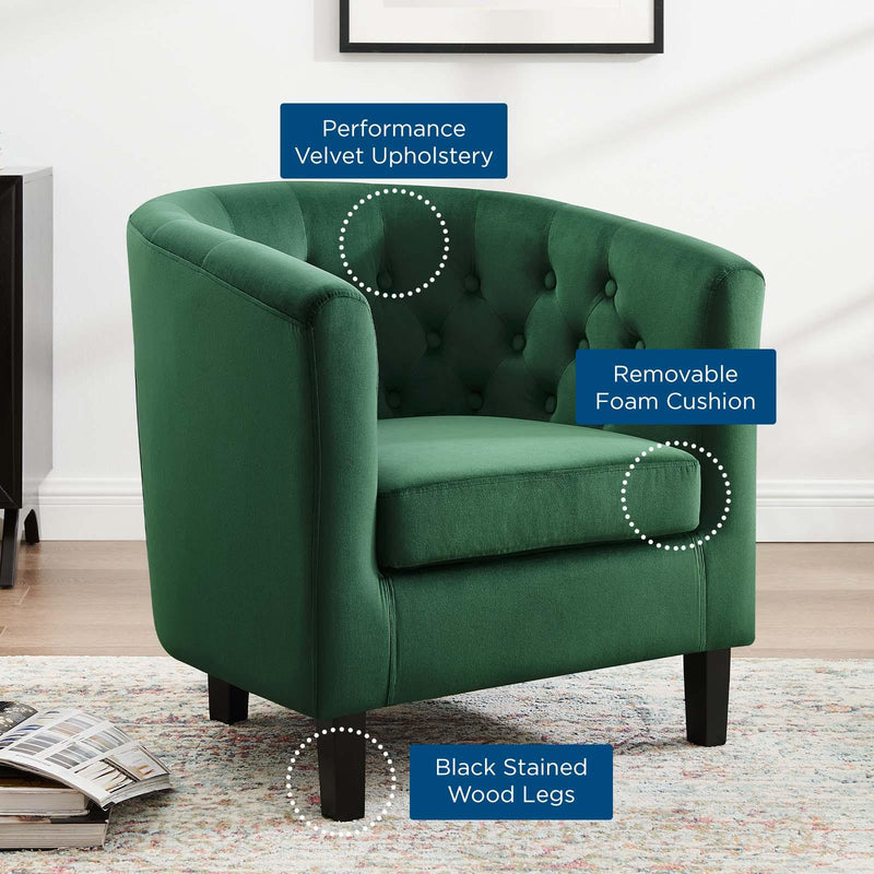 Prospect Performance Velvet Armchair