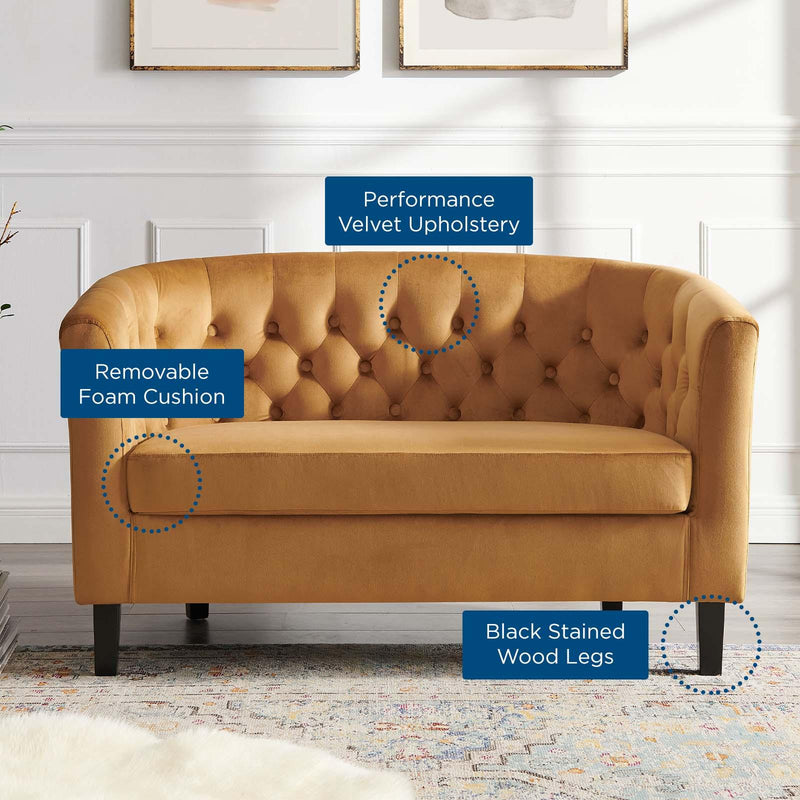 Prospect Performance Velvet Loveseat