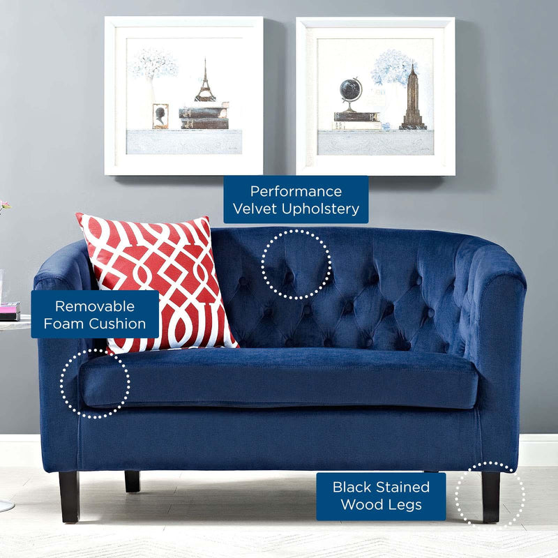 Prospect Performance Velvet Loveseat