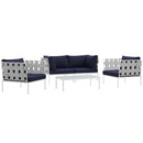 Harmony 5 Piece Outdoor Patio Aluminum Sectional Sofa Set