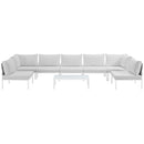 Harmony 8 Piece Outdoor Patio Aluminum Sectional Sofa Set