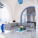 Harmony 6 Piece Outdoor Patio Aluminum Sectional Sofa Set