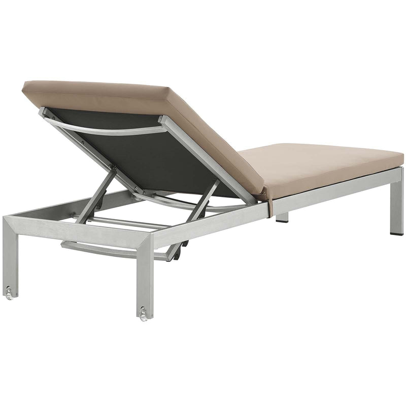 Shore Chaise with Cushions Outdoor Patio Aluminum Set of 2